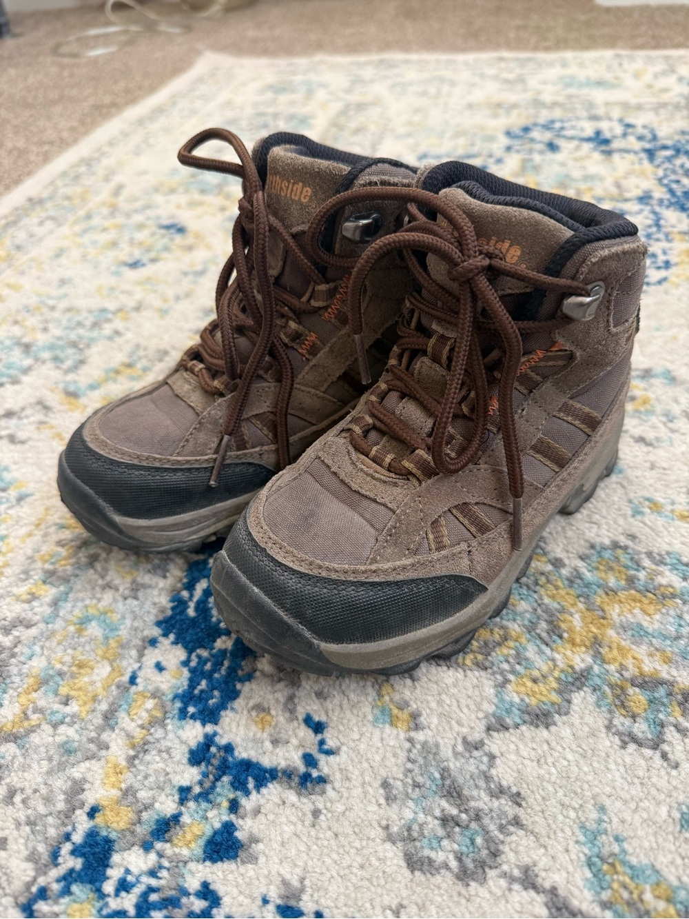 Northside Brown and Black Kids Waterproof Hiking Boots